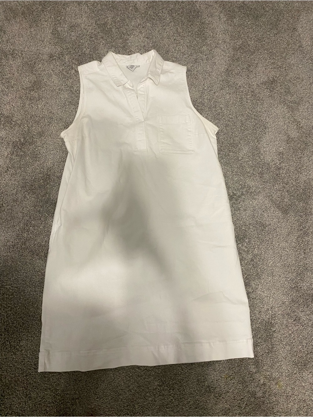 Liz Claiborne Sleeveless White Polo Shift Dress